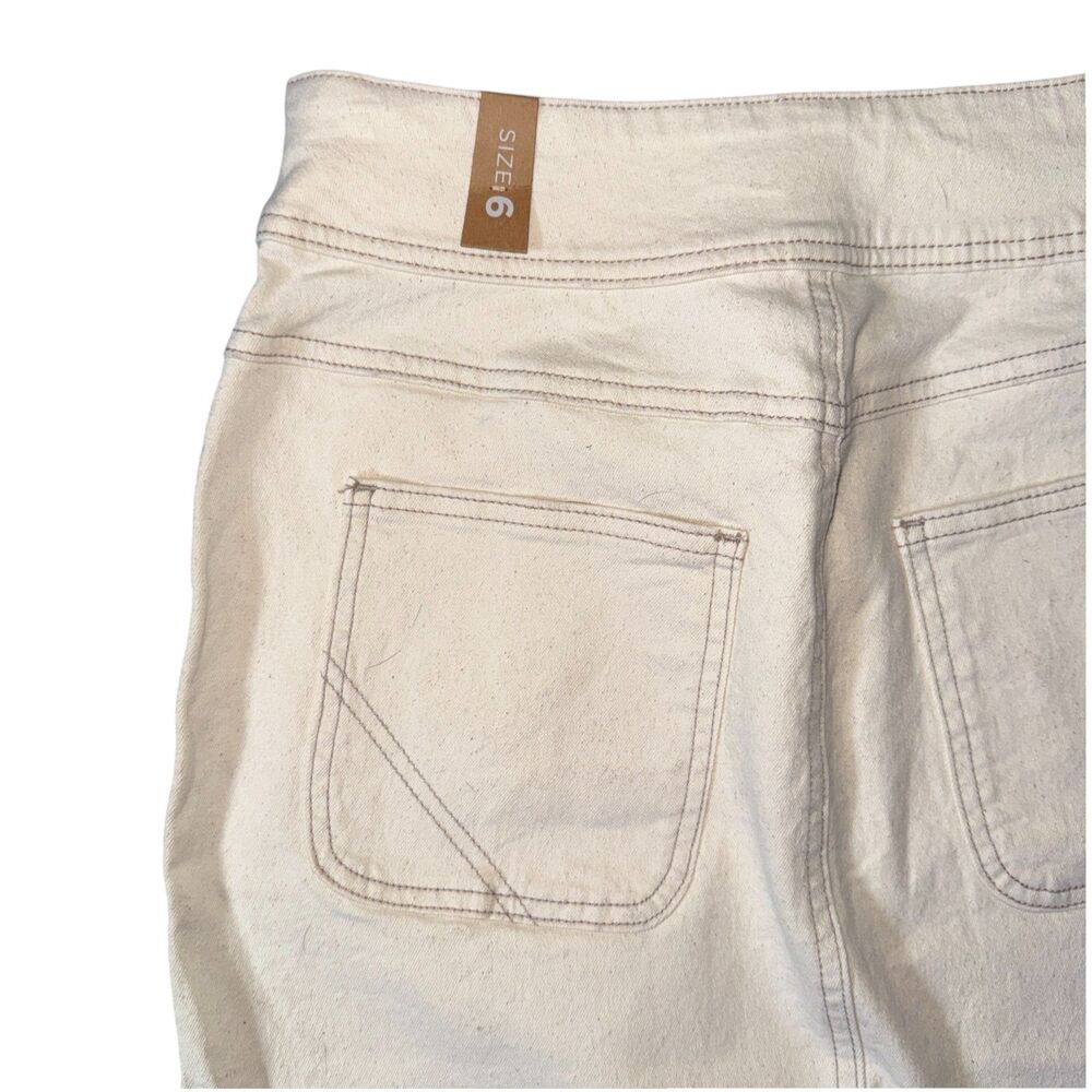 NWT Prana Broadway Skirt Stretch Denim Natural Zip Pockets Size 6 - Picture 7 of 9